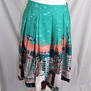 Vintage New York City Pleated Skirt /One of a Kind
